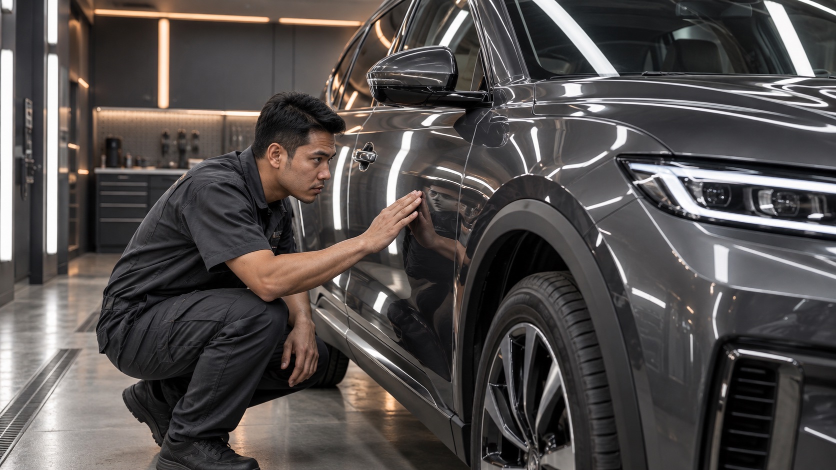 Illustrative view of automotive finish verification